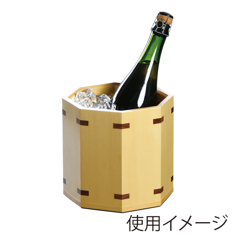 ヤマコー 白木　八角クーラー  12327 1個（ご注文単位1個）【直送品】