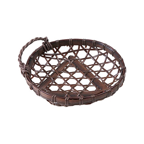 ヤマコー 樹脂ユリかづら付篭　茶　小  14238 1個（ご注文単位1個）【直送品】