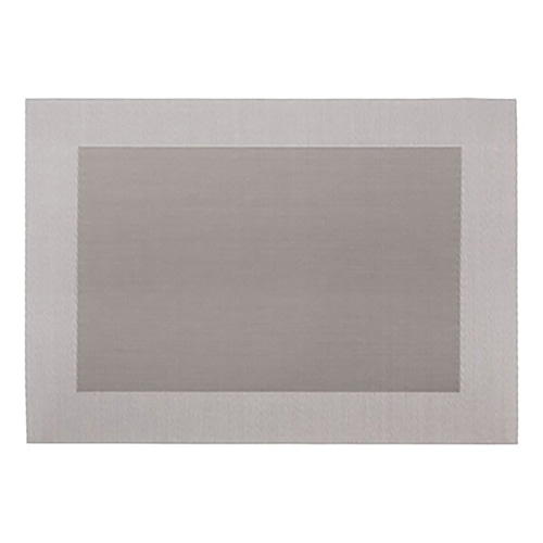 ヤマコー 洗える樹脂マット＜フレーム柄＞シルバー  14267 1枚（ご注文単位1枚）【直送品】