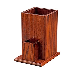 ヤマコー 楊枝入付箸立　ハイブラウン  15198 1個（ご注文単位1個）【直送品】