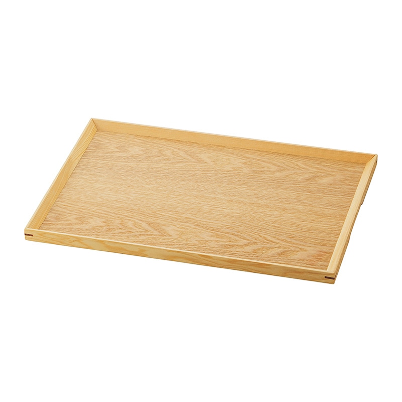 ヤマコー 木製ノンスリップマルチトレイ　クリアー　大  15554 1個（ご注文単位1個）【直送品】