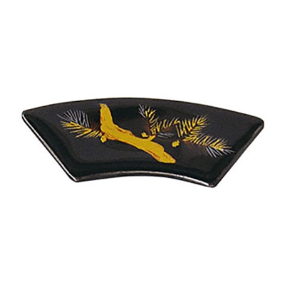 ヤマコー 陶器扇型箸置 黒松 15590 1個(ご注文単位1個)【直送品】