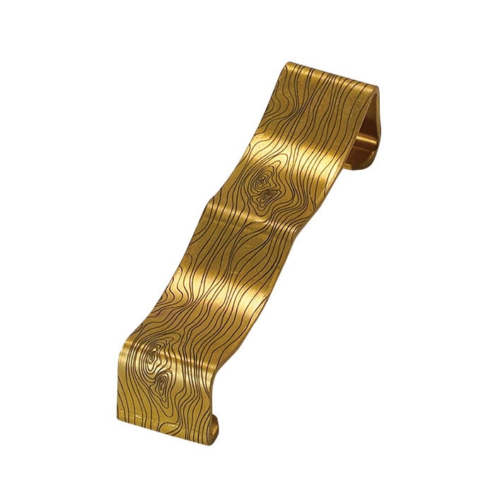 ヤマコー 真鍮・ベントカトラリーレスト 木目2連 15616 1個（ご注文単位1個）【直送品】