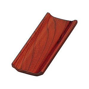 ヤマコー 欅　U型オシボリ皿　茶  16205 1個（ご注文単位1個）【直送品】