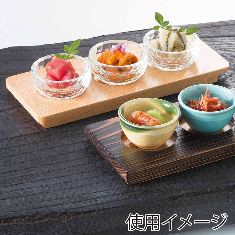 ヤマコー 利き酒トレイ 白木 3穴 16229 1個(ご注文単位1個)【直送品】