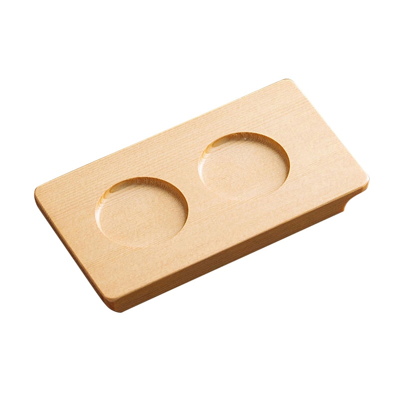 ヤマコー 利き酒トレイ 白木2穴 16248 1個(ご注文単位1個)【直送品】