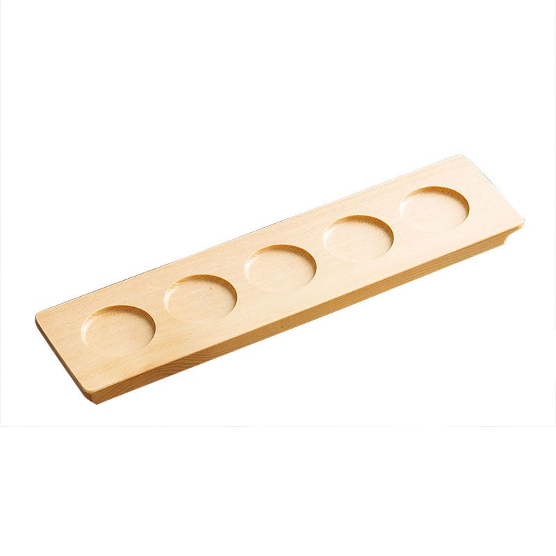 ヤマコー 利き酒トレイ 白木5穴 16249 1個(ご注文単位1個)【直送品】