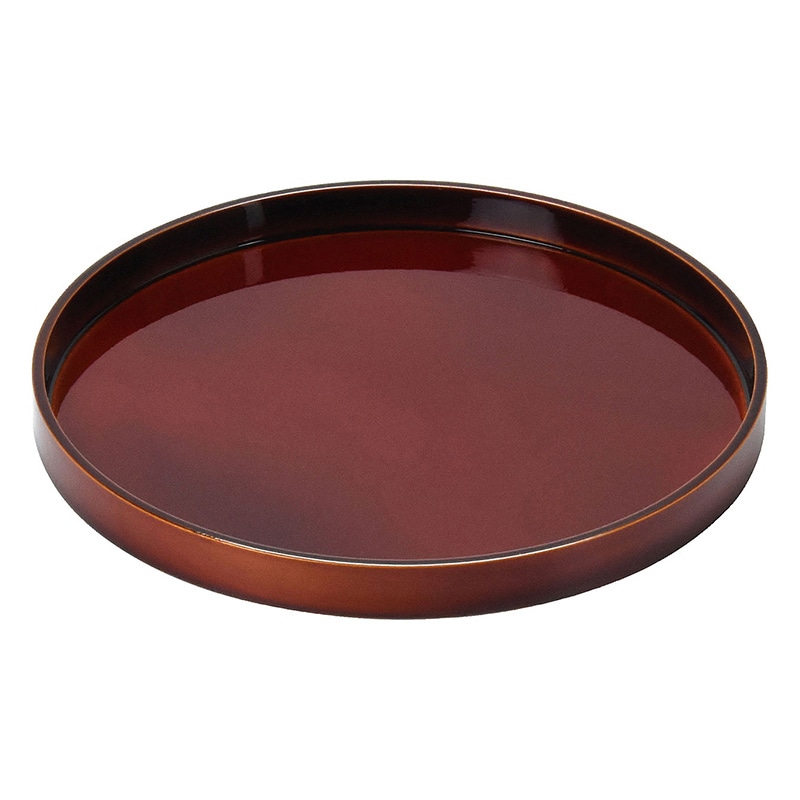 ヤマコー 春慶塗丸盆　8寸  17281 1個（ご注文単位1個）【直送品】