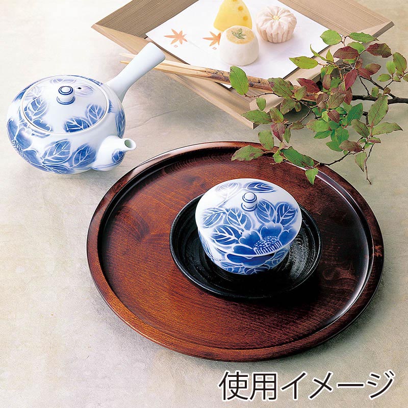 ヤマコー 栃 給仕盆摺漆 九寸 17330 1個(ご注文単位1個)【直送品】