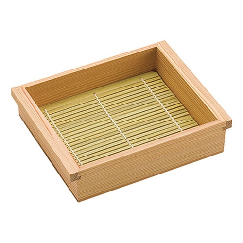 ヤマコー 杉 おはこ長角盛箱 竹ス付 小 18118 1個(ご注文単位1個)【直送品】