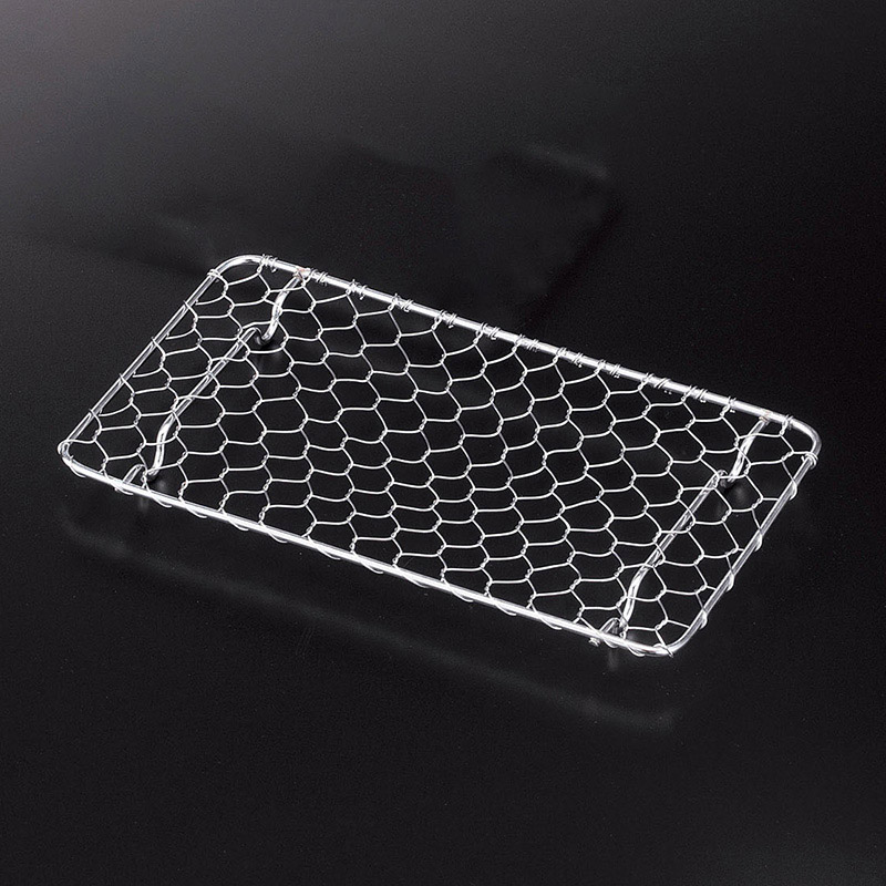 >ヤマコー とんかつ用金網 長角 足付 小 18196 1個(ご注文単位1個)【直送品】