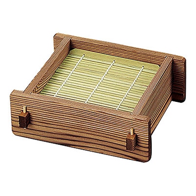 ヤマコー 焼杉ミニセイロ N-113 竹ス付 18203 1個(ご注文単位1個)【直送品】