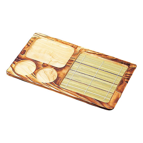 ヤマコー 焼杉天ザル N-82 竹ス付 19101 1個(ご注文単位1個)【直送品】