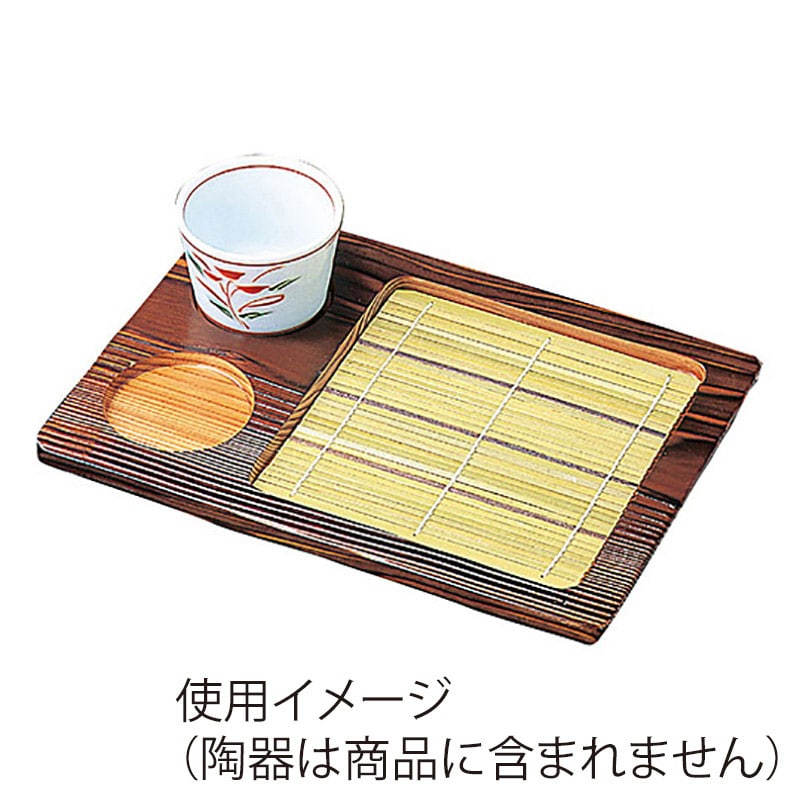 ヤマコー 焼杉薬味付ざる N-84 竹ス付 19103 1個(ご注文単位1個)【直送品】