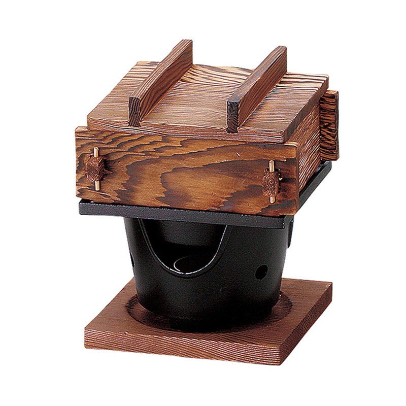 ヤマコー 新　焼杉セイロ　水入　用美コンロセット  20125 1セット（ご注文単位1セット）【直送品】