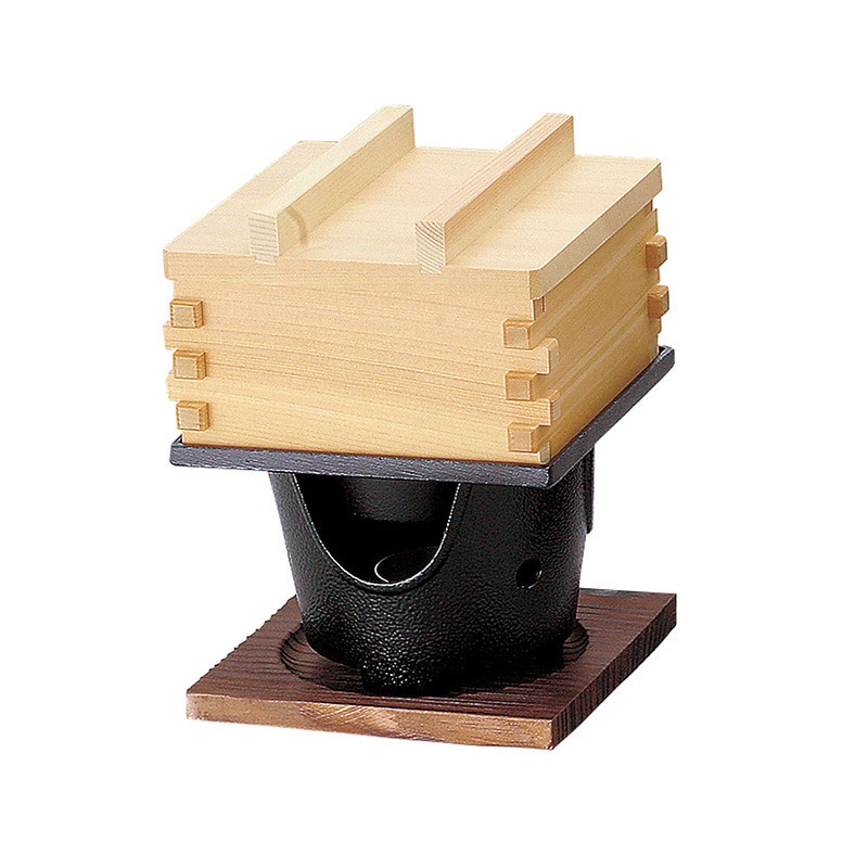 ヤマコー 新　檜山菜セイロ　水入　用美コンロセット  20126 1セット（ご注文単位1セット）【直送品】