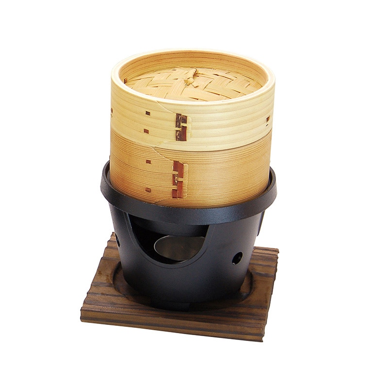 ヤマコー 点心セイロ　水入　用美コンロセット　φ13cm  20186 1セット（ご注文単位1セット）【直送品】