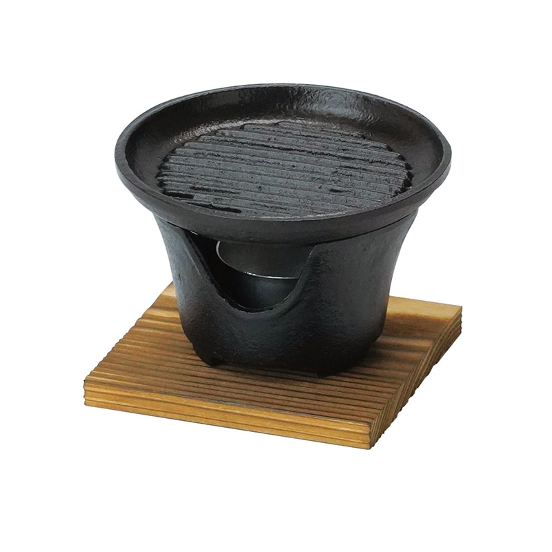 ヤマコー アルミミニ丸　プレート＆コンロセット  20192 1個（ご注文単位1個）【直送品】