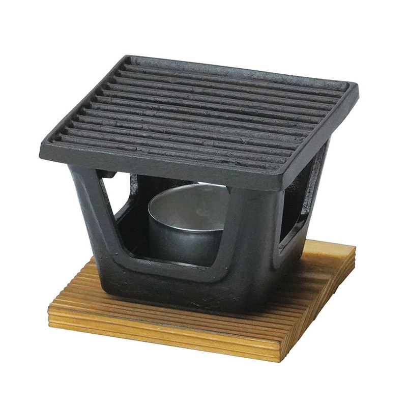 ヤマコー アルミミニ角　プレート＆コンロセット  20195 1個（ご注文単位1個）【直送品】