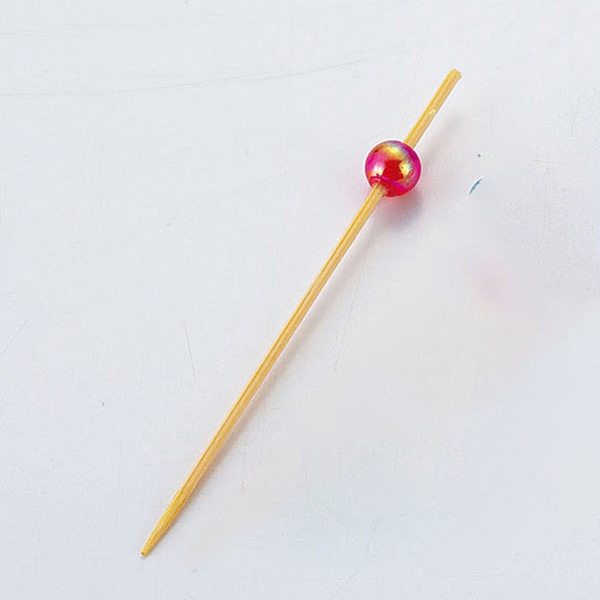 ヤマコー ビーズ串　7cm　赤　50本入  21094 1パック（ご注文単位1パック）【直送品】