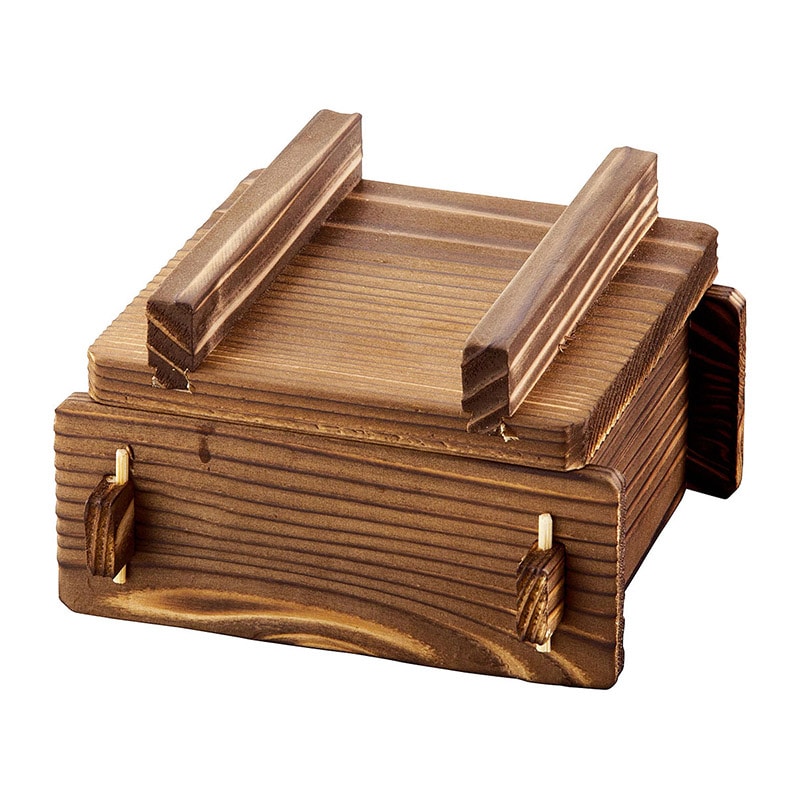 ヤマコー 焼杉　角蒸ミニセイロセット　小  21187 1セット（ご注文単位1セット）【直送品】