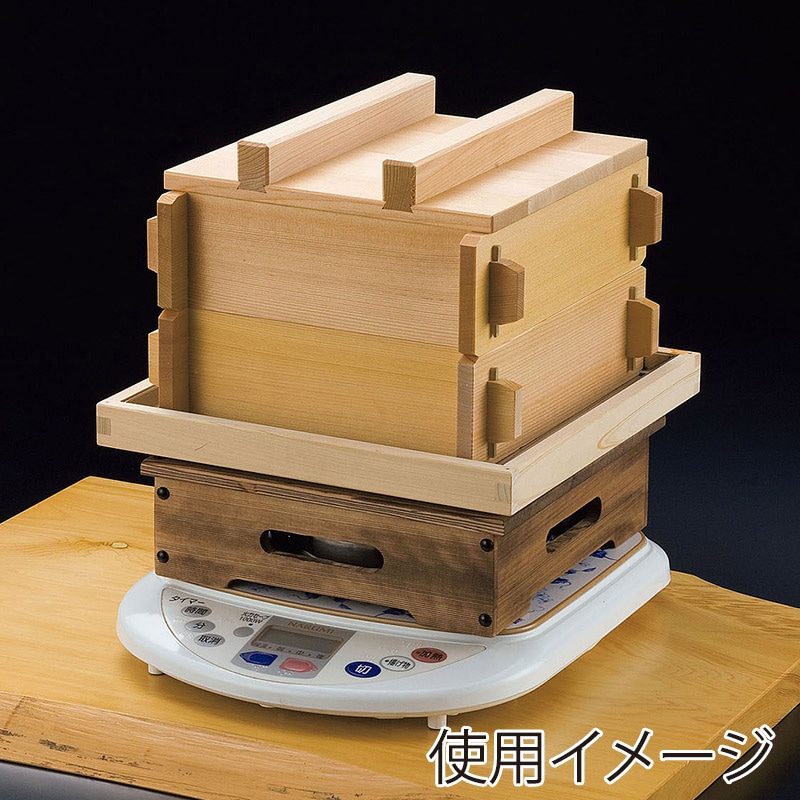 ヤマコー 焼杉 電調木枠鍋 大 4~5人用 21306 1個(ご注文単位1個)【直送品】