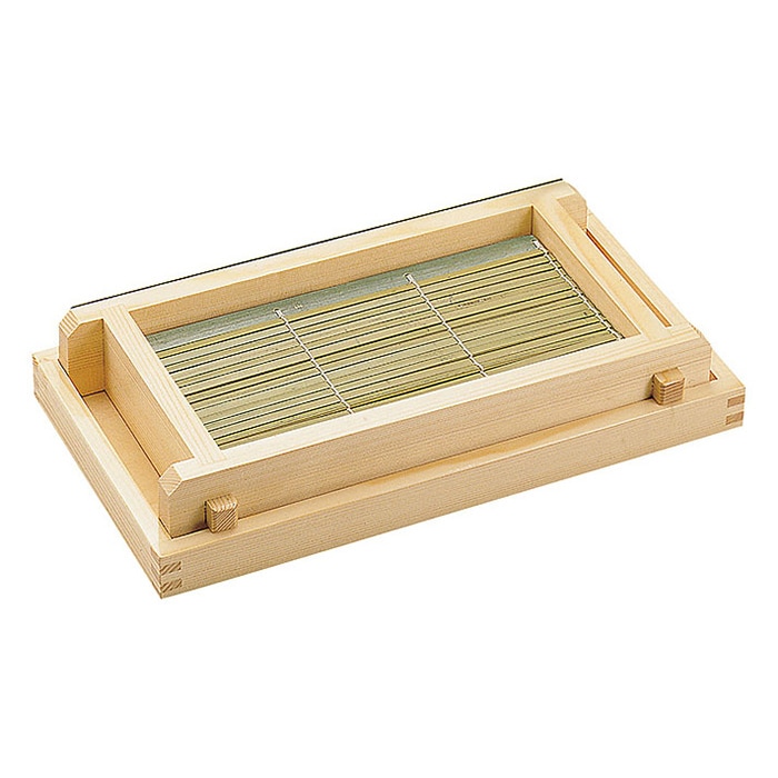 ヤマコー 白木 へぎセイロ 塗装付小 身 台 竹ス付 21442 1個(ご注文単位1個)【直送品】