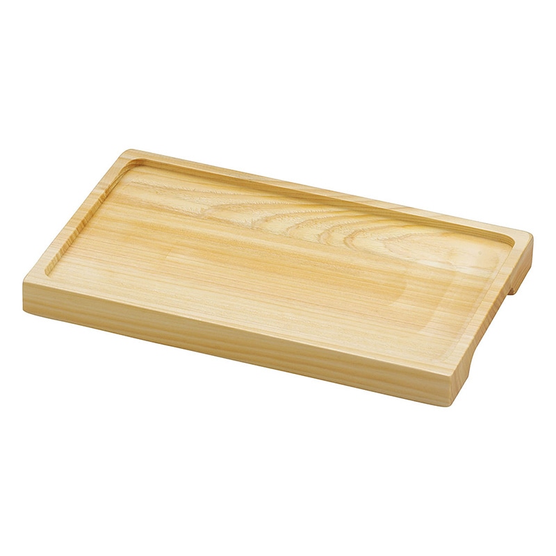 ヤマコー 陶器 黒石目調盛皿 長角用 木製プレート小 21540 1個(ご注文単位1個)【直送品】