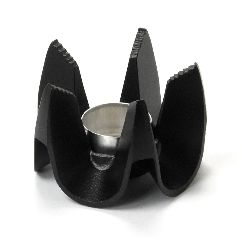 ヤマコー 用美　波型コンロ　黒　火皿付  21625 1個（ご注文単位1個）【直送品】