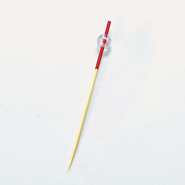 ヤマコー クリスタル珠彩串　9cm　赤　100本入  21630 1パック（ご注文単位1パック）【直送品】