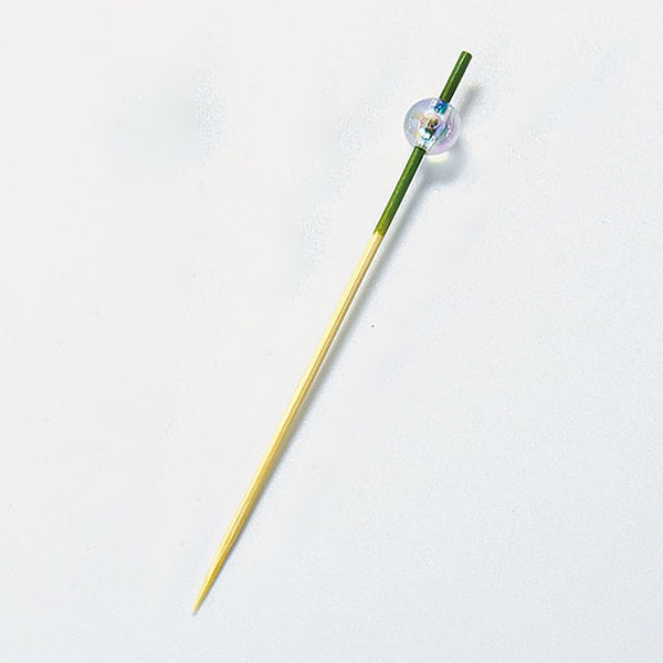 ヤマコー クリスタル珠彩串　9cm　緑　100本入  21633 1パック（ご注文単位1パック）【直送品】
