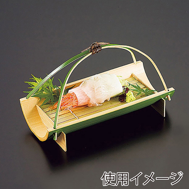 ヤマコー 若竹柄付大皿　ゲス付  22379 1個（ご注文単位1個）【直送品】