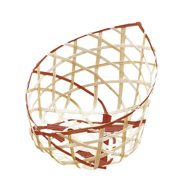 ヤマコー 珍味篭　のし　茶  22517 1個（ご注文単位1個）【直送品】