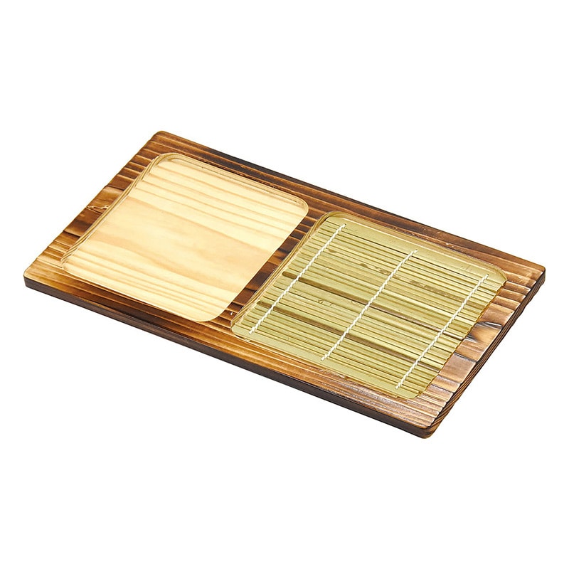 ヤマコー 焼杉天もりザル　竹ス付  22553 1個（ご注文単位1個）【直送品】