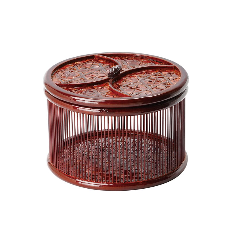 ヤマコー 塗り千筋料理篭 大 22731 1個(ご注文単位1個)【直送品】