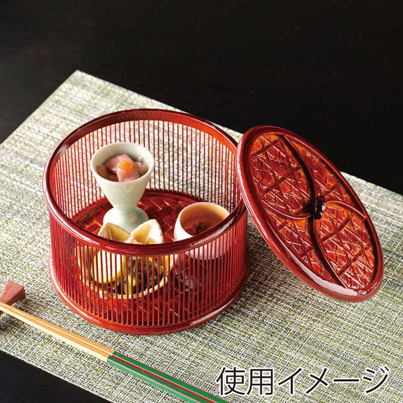 ヤマコー 塗り千筋料理篭 大 22731 1個（ご注文単位1個）【直送品】