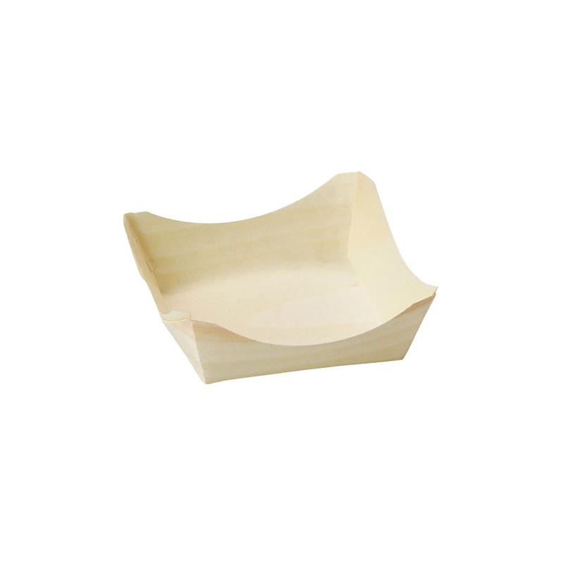 ヤマコー 経木容器　角皿 中　100枚 23581 1袋（ご注文単位1袋）【直送品】