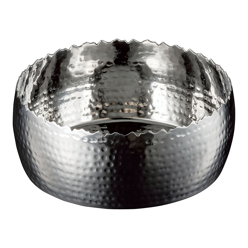 ヤマコー ステンレス槌目　浅型盛鉢　小  23981 1個（ご注文単位1個）【直送品】