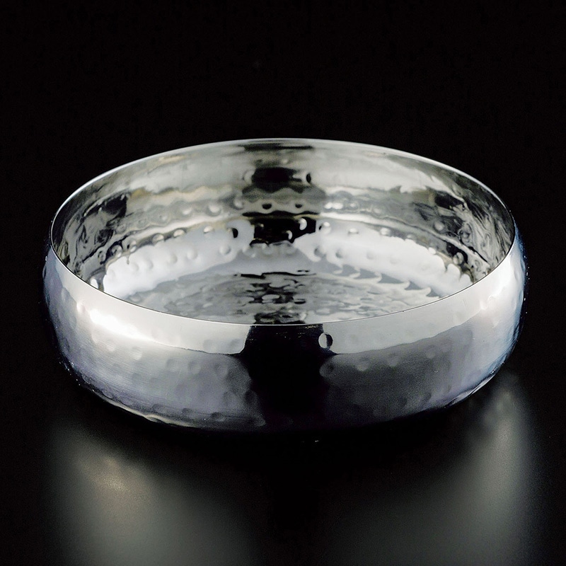 ヤマコー ステンレス槌目　浅型丸ミニ鉢  23996 1個（ご注文単位1個）【直送品】