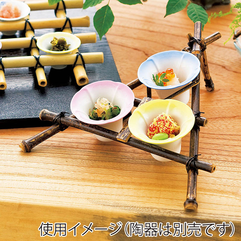 ヤマコー 黒竹三角朝顔棚  24107 1個（ご注文単位1個）【直送品】