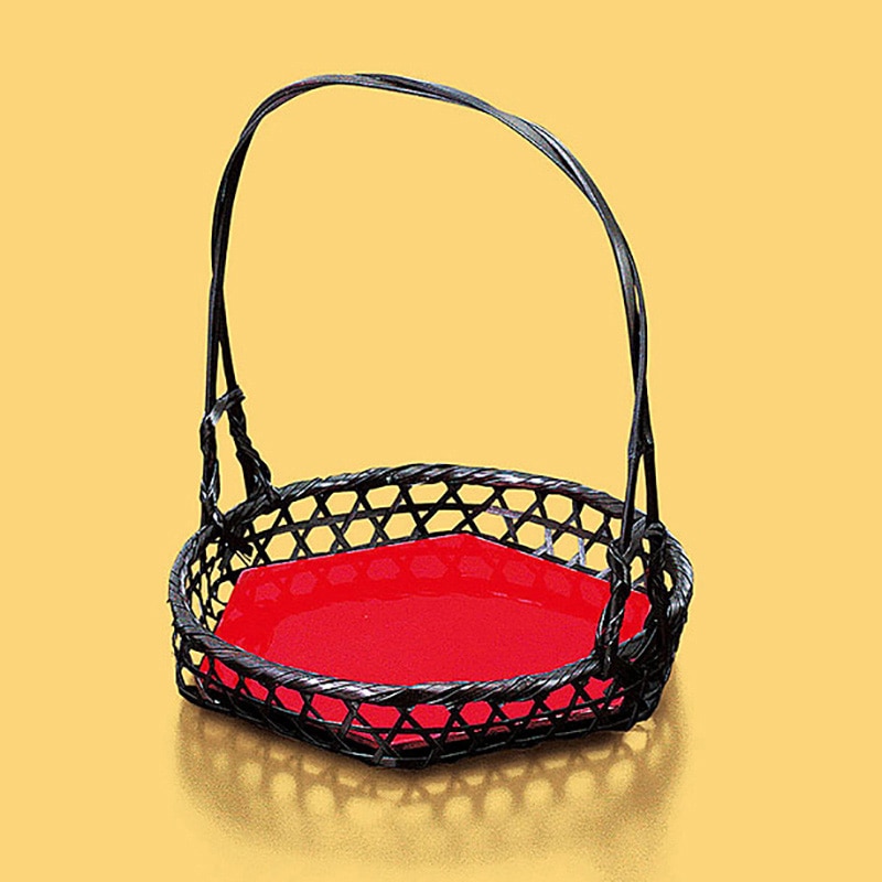 ヤマコー 手付盛篭　大　塗板付  24201 1個（ご注文単位1個）【直送品】