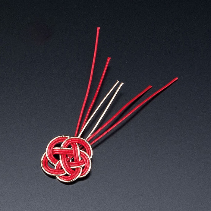 ヤマコー プチ祝い水引 あわじ結び 赤 100個入 25213 1袋(ご注文単位1袋)【直送品】