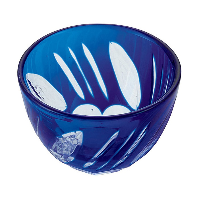 ヤマコー 切子小付　ルリ  25693 1個（ご注文単位1個）【直送品】