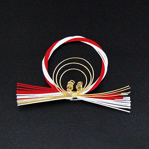 ヤマコー 水引祝い飾り 紅白リース 両面テープ付 100個入 26056 1パック(ご注文単位1パック)【直送品】