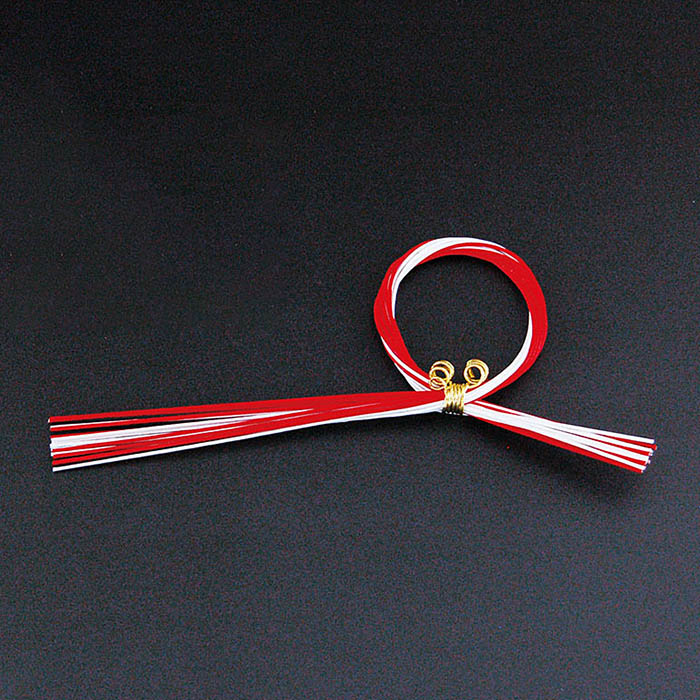 ヤマコー 水引紅白のし飾り 両面テープ付 100個入 26057 1パック(ご注文単位1パック)【直送品】