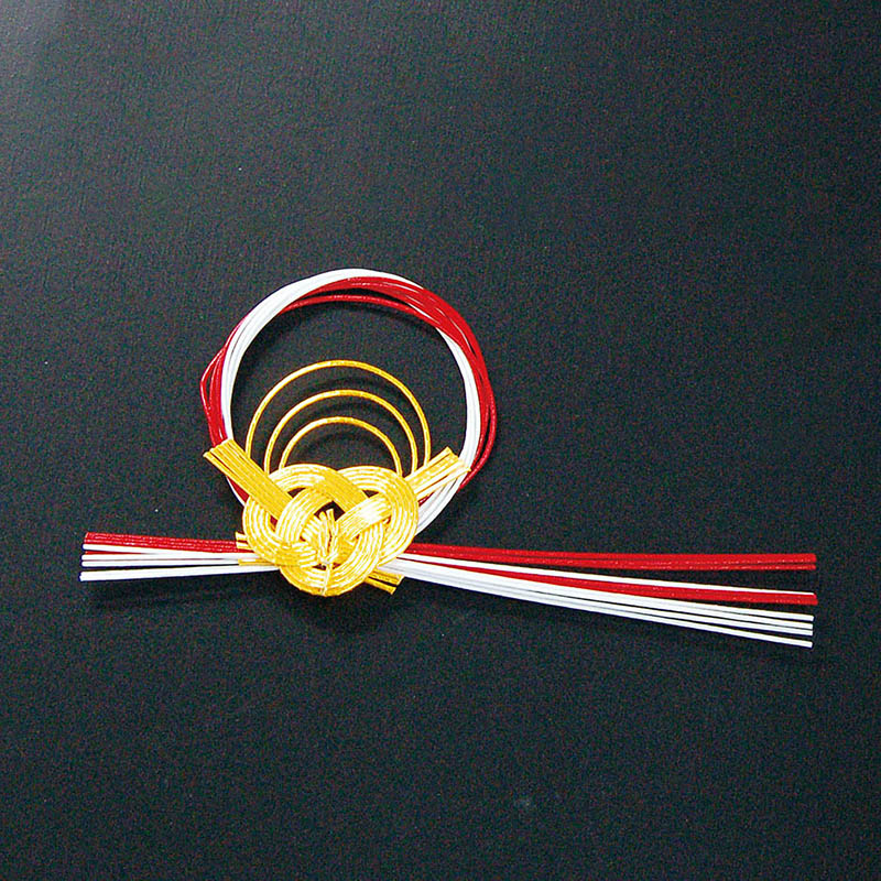 ヤマコー 水引寿飾り 黄金紅白のし両面テープ付 100個入 26081 1パック(ご注文単位1パック)【直送品】