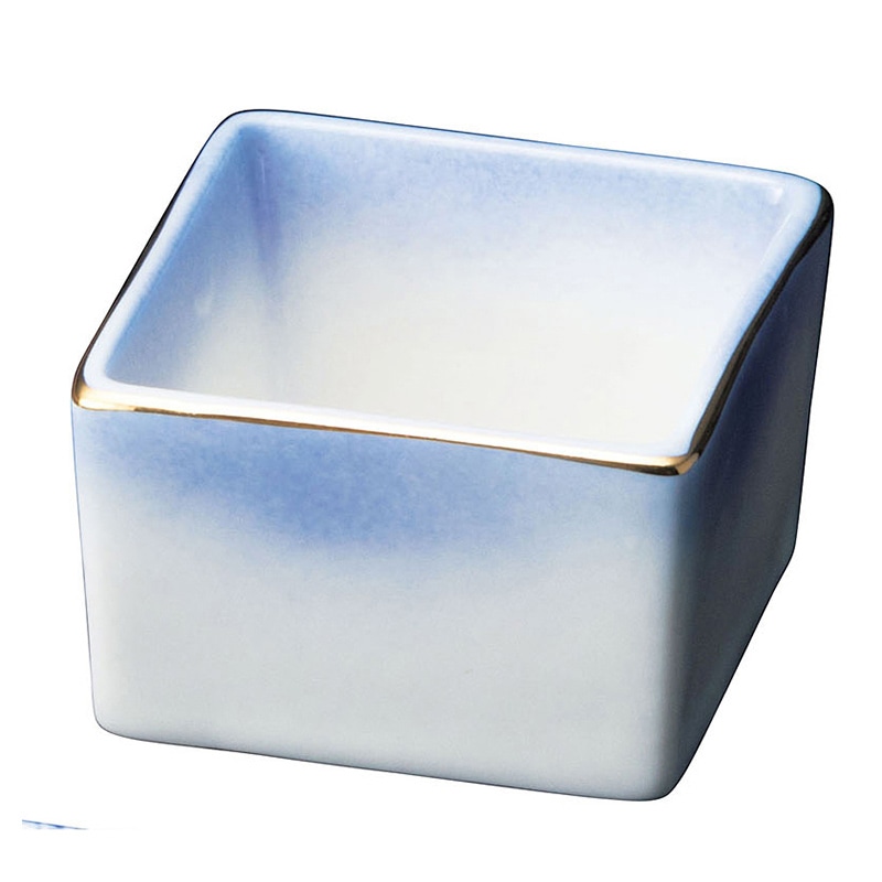 ヤマコー 陶器・角型珍味入 コバルト吹 26615 1個(ご注文単位1個)【直送品】