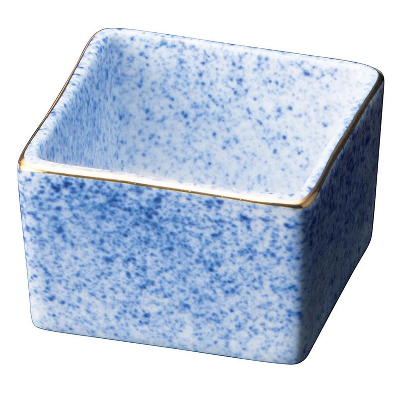 ヤマコー 陶器・角型珍味入 吹墨 26618 1個(ご注文単位1個)【直送品】