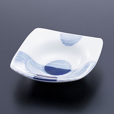 ヤマコー 藍丸紋角小付 26642 1個(ご注文単位1個)【直送品】