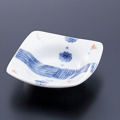 ヤマコー 赤絵菊角小付 26643 1個(ご注文単位1個)【直送品】